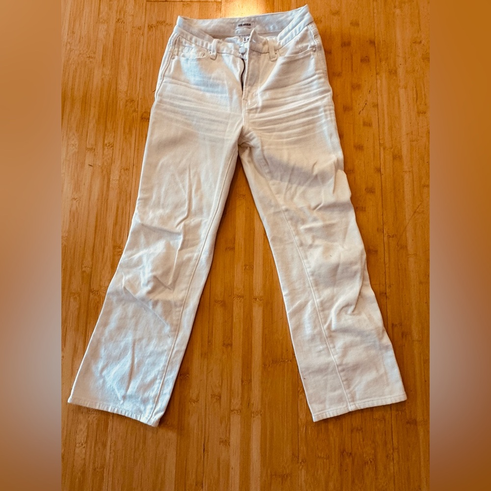 Good American Cream Jeans